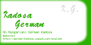 kadosa german business card